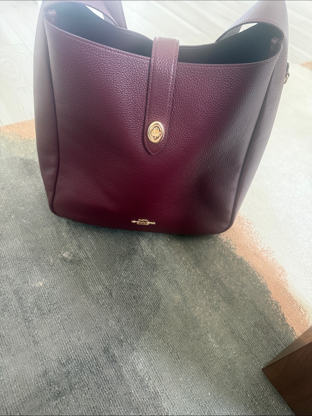 Coach Hadley Large Bag in Wine